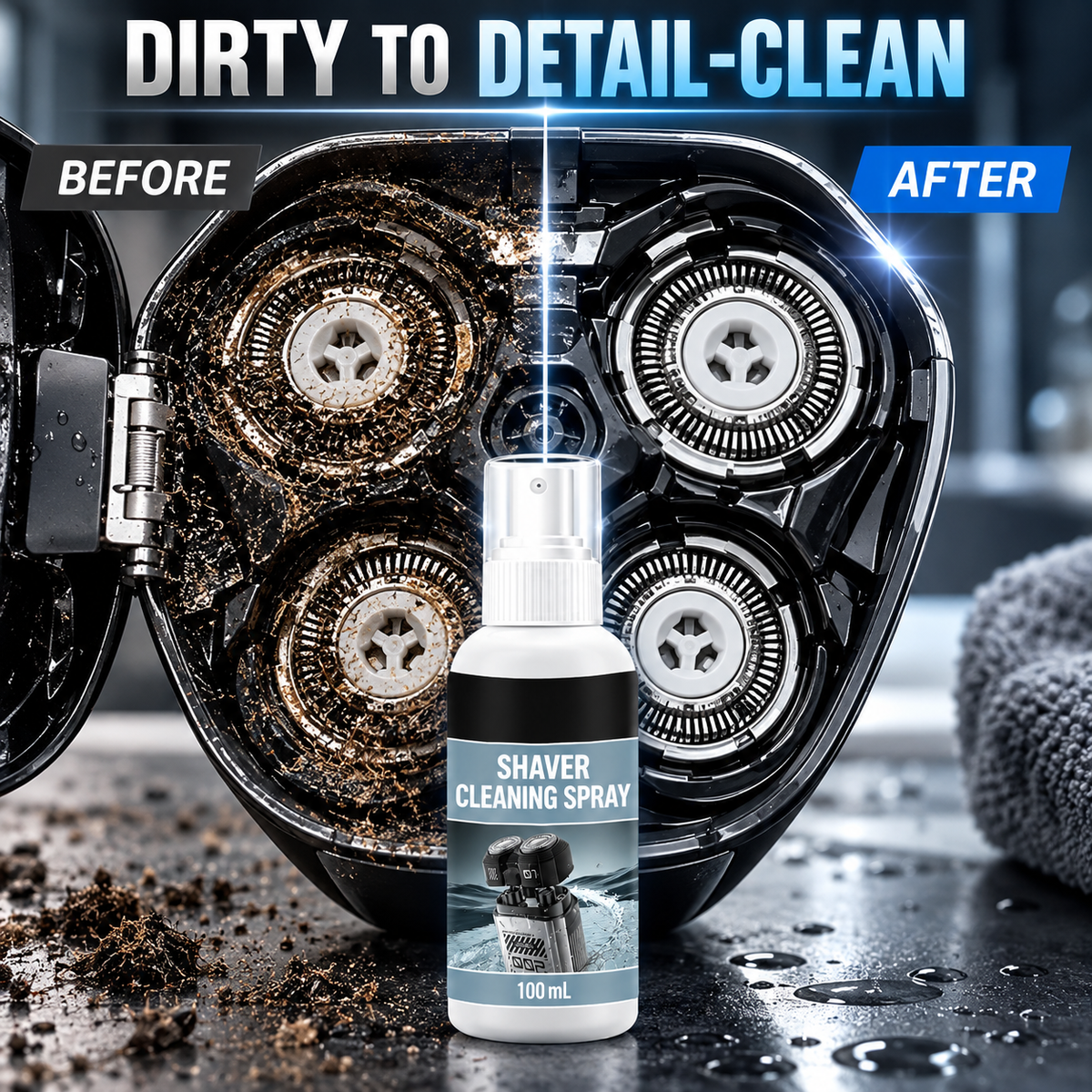 🔥Buy 1 get 1 free today - Shaver cleaning fluid.Deep-Clean Any Shaver Instantly!