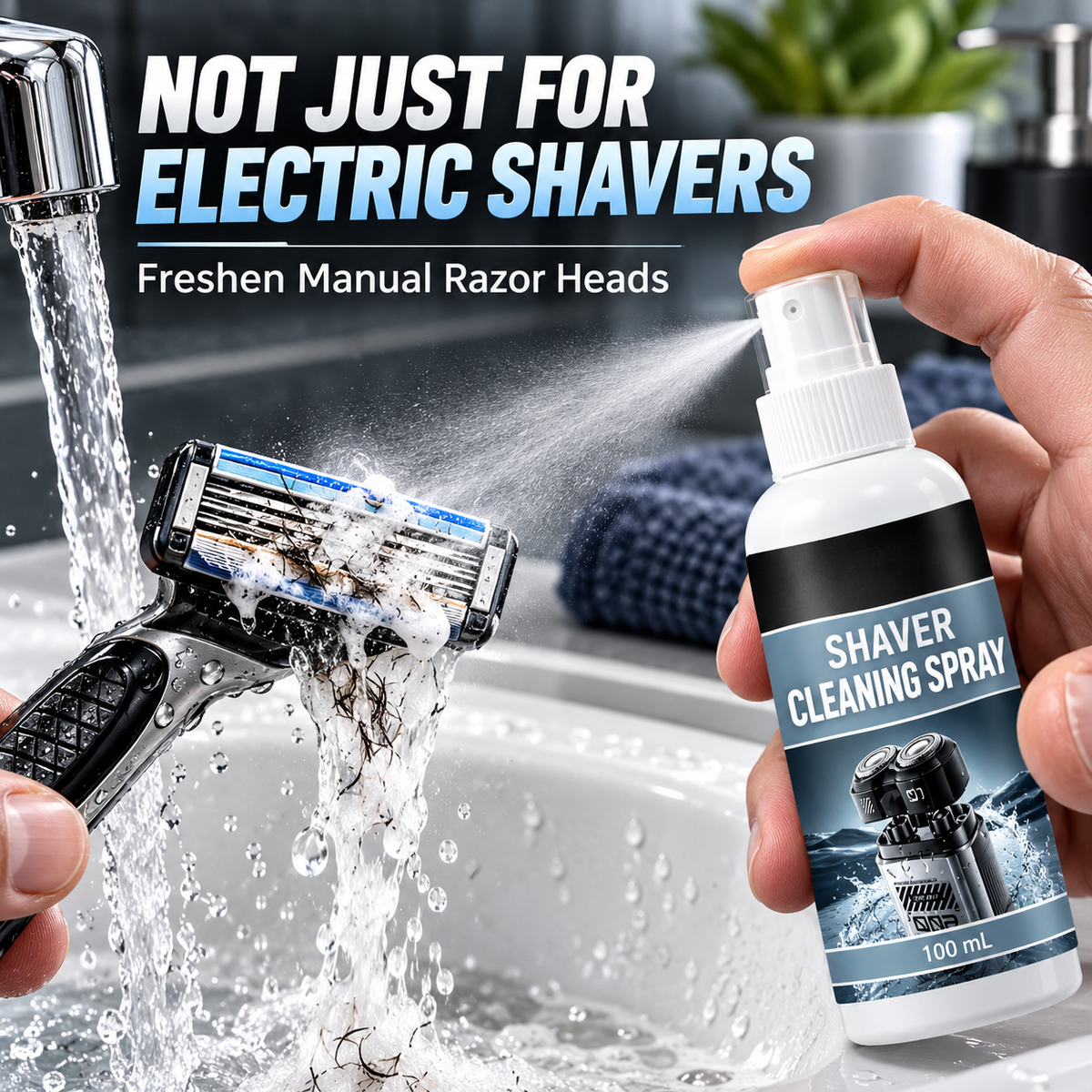 🔥Buy 1 get 1 free today - Shaver cleaning fluid.Deep-Clean Any Shaver Instantly!