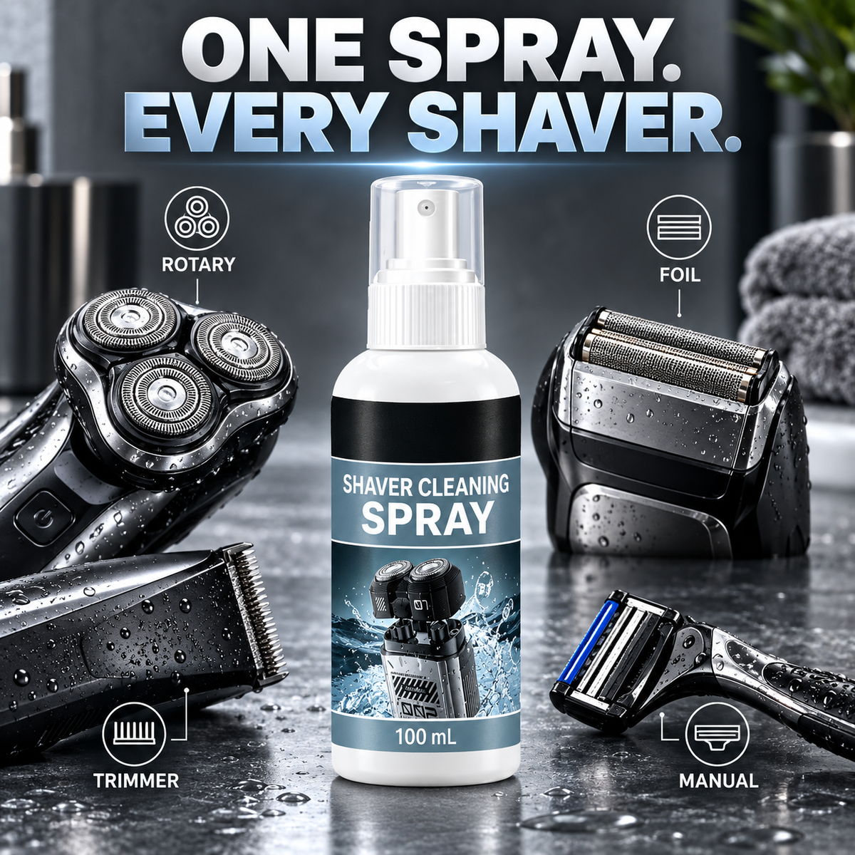 🔥Buy 1 get 1 free today - Shaver cleaning fluid.Deep-Clean Any Shaver Instantly!