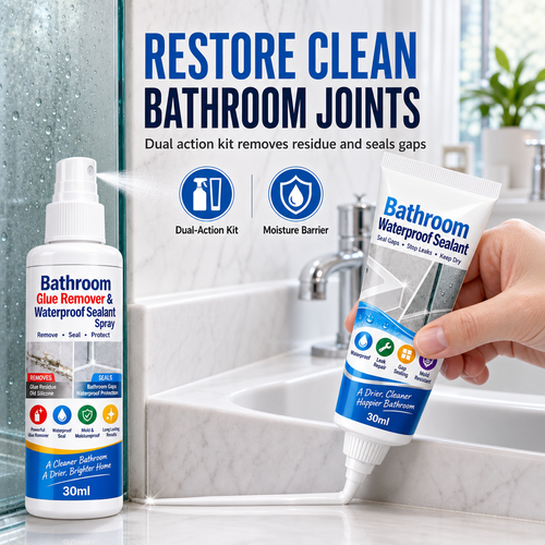 🎁🎉LAST DAY SALE 50% OFF🎉⏳ Buy 1 Get 1 Free! ⏰Bathroom Glue Remover and Waterproof Sealant Set