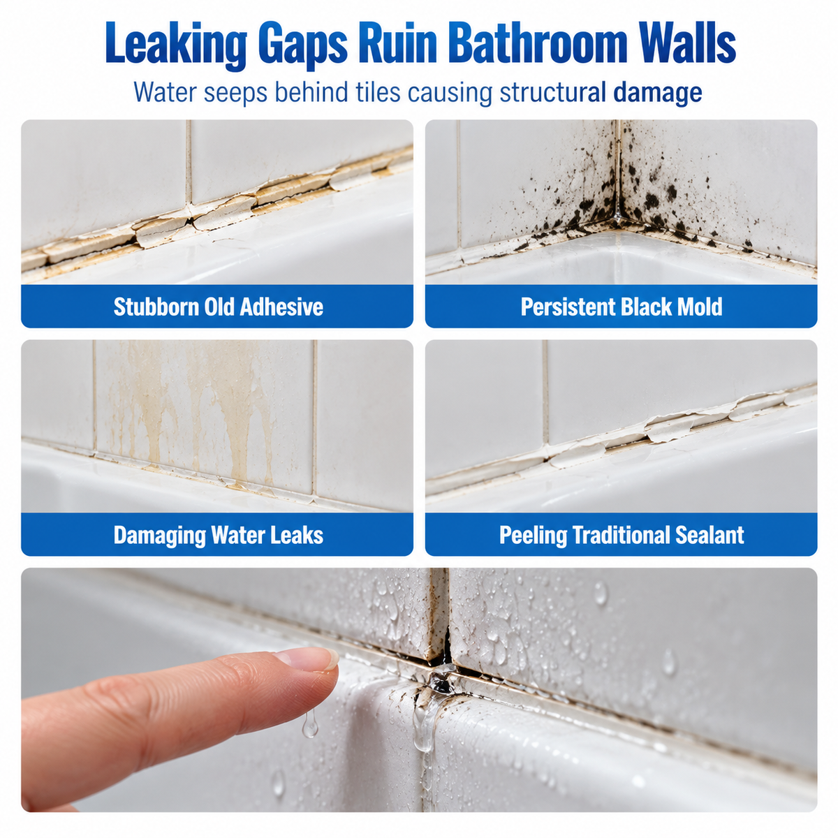 🚿🔧 Bathroom Glue Remover and Waterproof Sealant Set