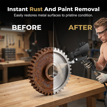 🔥Portable Pneumatic Sandblasting Gun｜Restore Metal Surfaces Fast