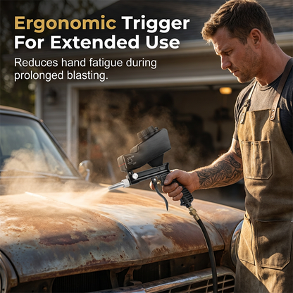 🔥Portable Pneumatic Sandblasting Gun｜Restore Metal Surfaces Fast