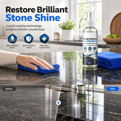 🥳2026 HOT SALE🥳Stone Nanocrystal Plating Spray – restores shine, seals & protects marble, granite & quartz.