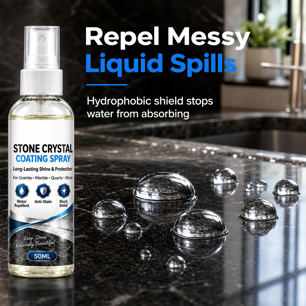 🥳2026 HOT SALE🥳Stone Nanocrystal Plating Spray – restores shine, seals & protects marble, granite & quartz.