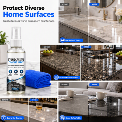 🥳2026 HOT SALE🥳Stone Nanocrystal Plating Spray – restores shine, seals & protects marble, granite & quartz.