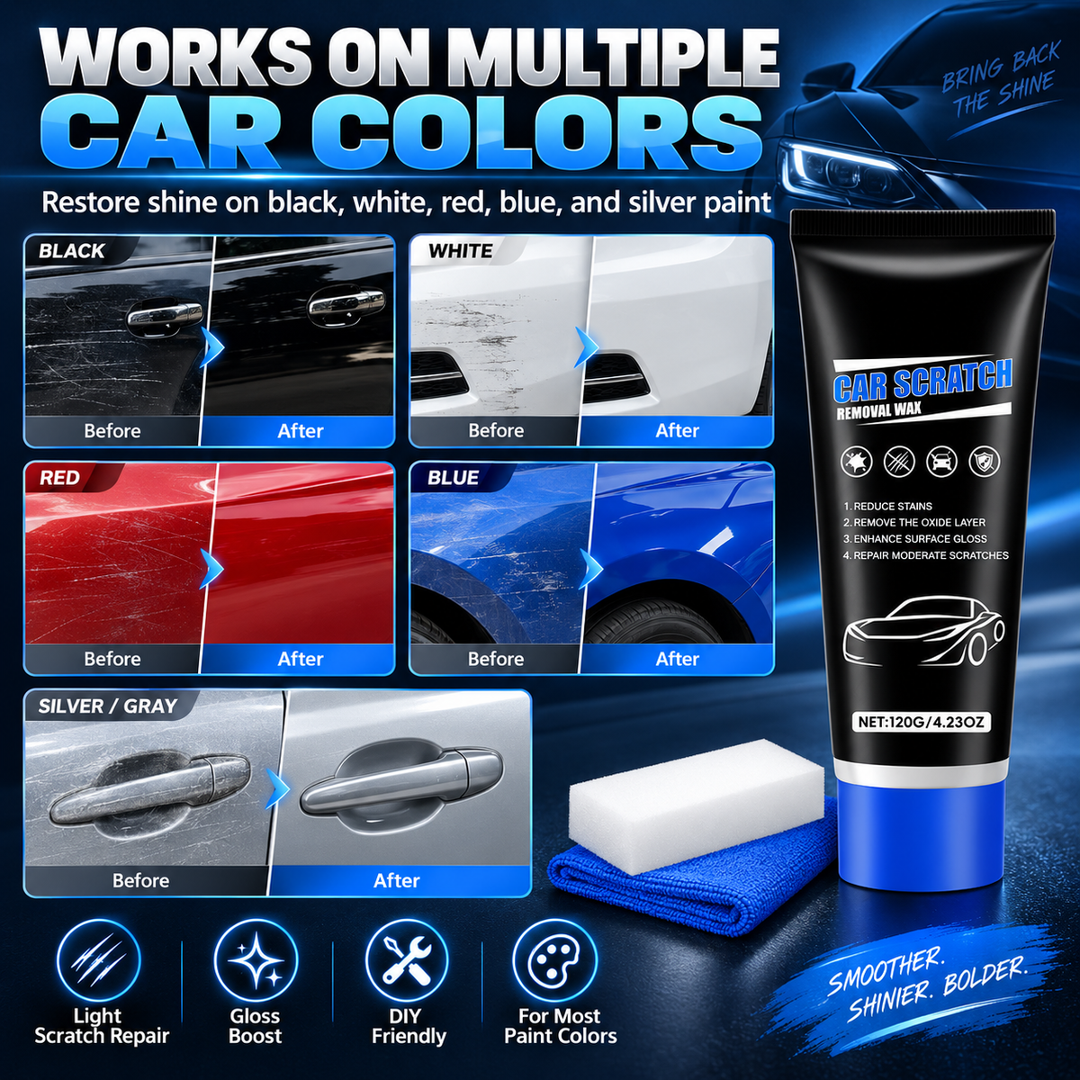 🔥Premium Car Scratch Removal Polish Wax