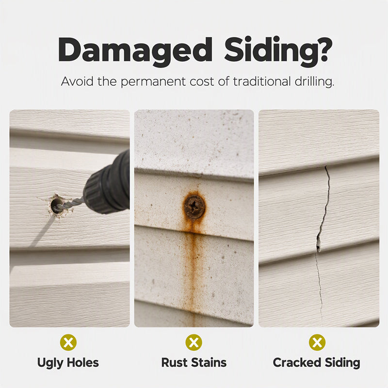 Heavy-Duty 304 Stainless Steel Vinyl Siding Hooks