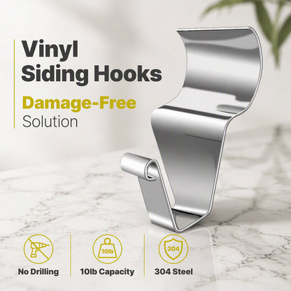Heavy-Duty 304 Stainless Steel Vinyl Siding Hooks