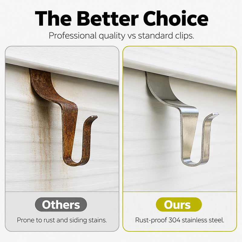Heavy-Duty 304 Stainless Steel Vinyl Siding Hooks