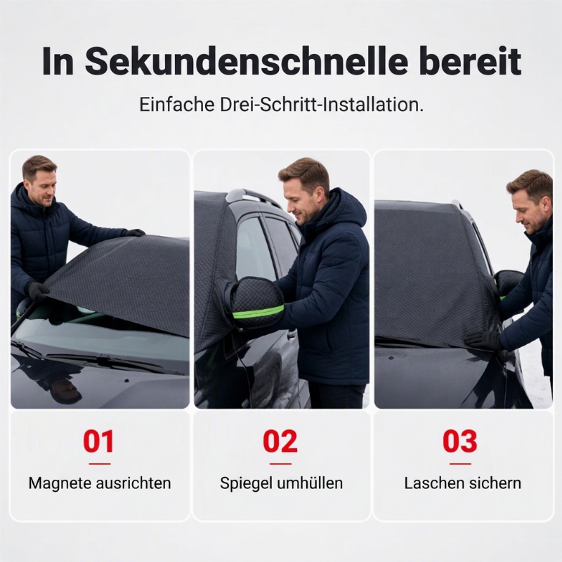 🚗 Magnetische Windschutzscheibenabdeckung – Schutz vor Schnee und Frost