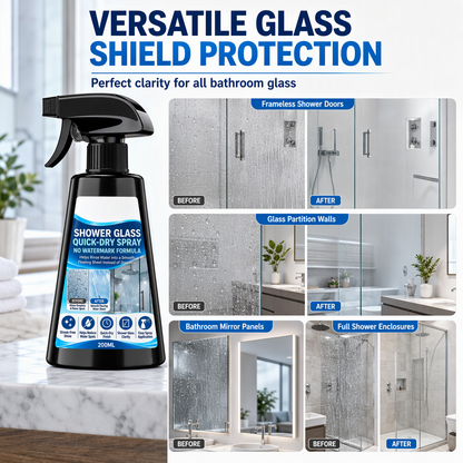 🔥Buy 3 Get 2 Free-Stop Water Marks Instantly! Hydrophilic Shower Glass Spray