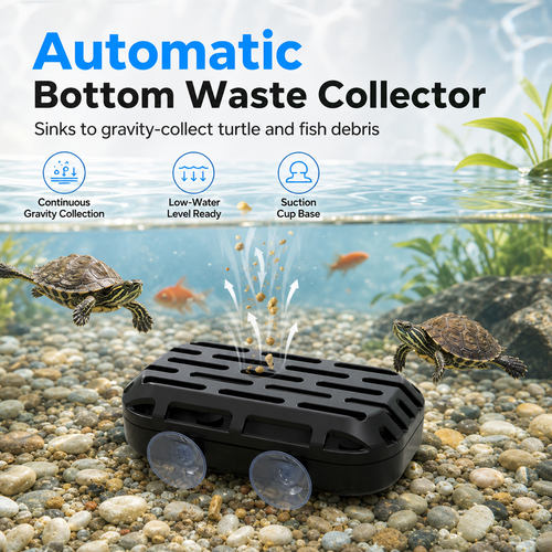 Must‑Have Aquarium Gadget! Low‑Water Level Waste Collector for Fish & Turtle Tank