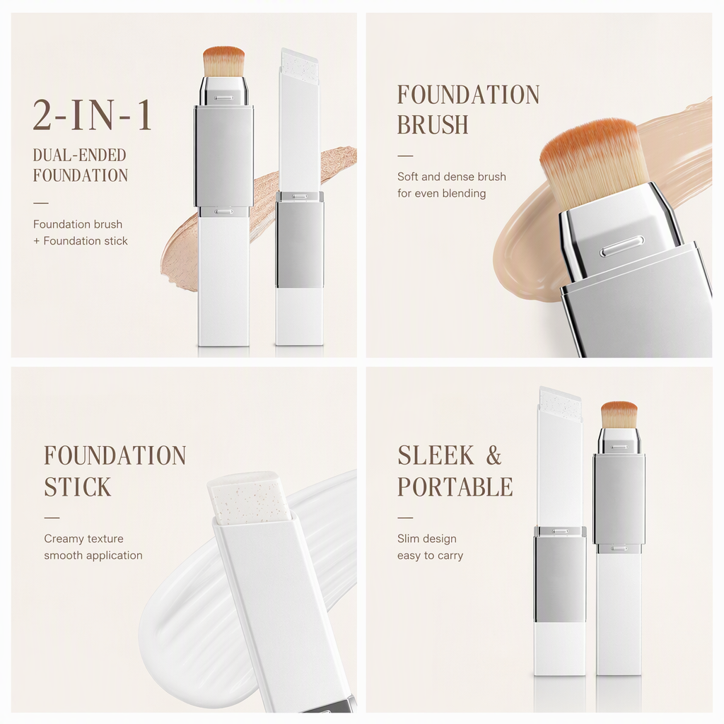 2-in-1 High Coverage Foundation Stick 💄 Foundation & Concealer Cream Makeup