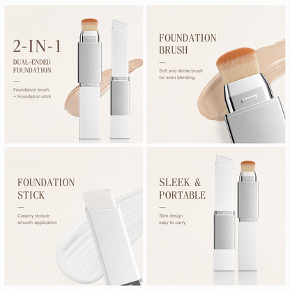 2-in-1 High Coverage Foundation Stick 💄 Foundation & Concealer Cream Makeup