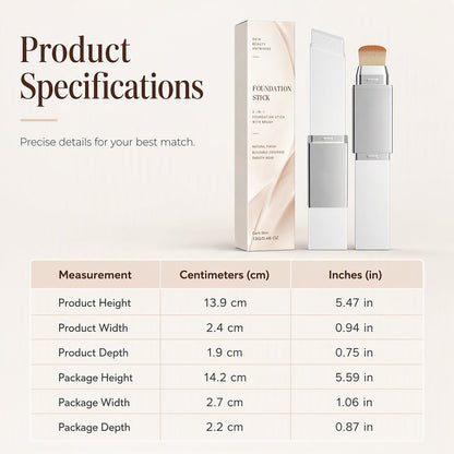 2-in-1 High Coverage Foundation Stick 💄 Foundation & Concealer Cream Makeup