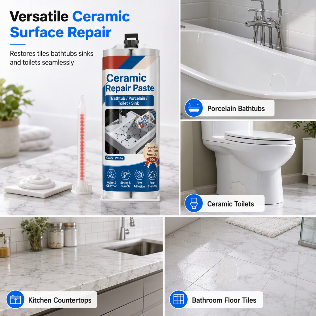 🔥Save Big On Renovation! Repair Toilet & Tile Chips Without Replacement