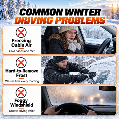 🔥Limited Time 50%OFF ⚡Portable Car Heater Defroster with 360-Degree Rotating Base
