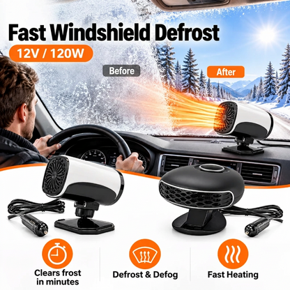 🔥Limited Time 50%OFF ⚡Portable Car Heater Defroster with 360-Degree Rotating Base