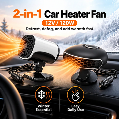 🔥Limited Time 50%OFF ⚡Portable Car Heater Defroster with 360-Degree Rotating Base