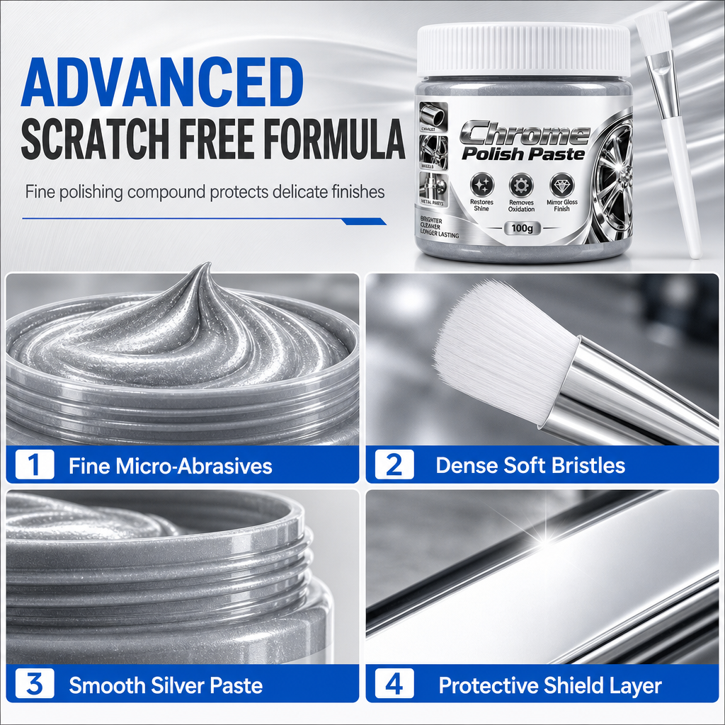 💕Buy 1 Get 1 Free🎁✨Chrome Metal Polish Paste & Restorer Paste