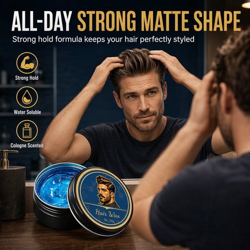 🔥Buy 2 Get 1 Free - Cologne Scented Men's Hair Pomade 130g Long Lasting Hold and Volumizing Styling Wax