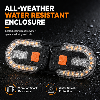 🚴 Wireless Bike Turn Signals: Thumb Control, Split Frame Lights, USB Rechargeable