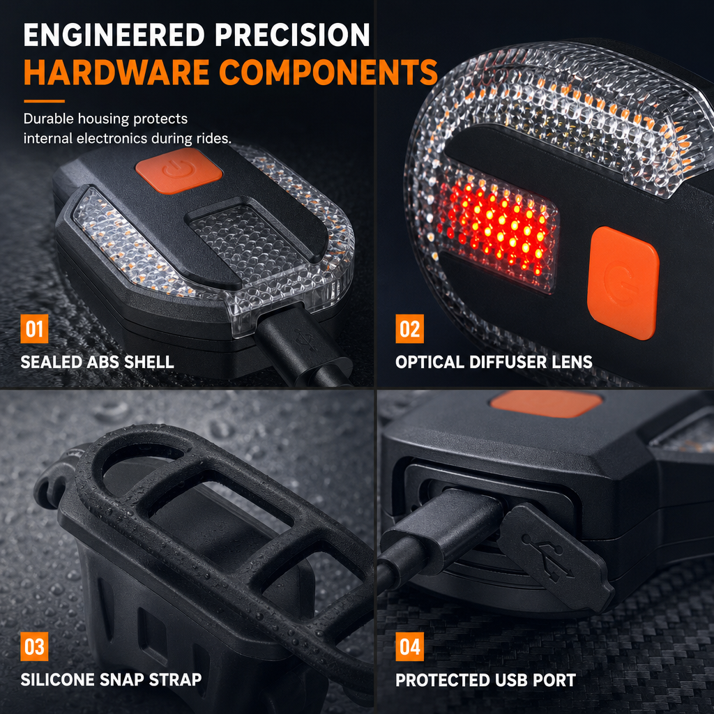 🚴 Wireless Bike Turn Signals: Thumb Control, Split Frame Lights, USB Rechargeable