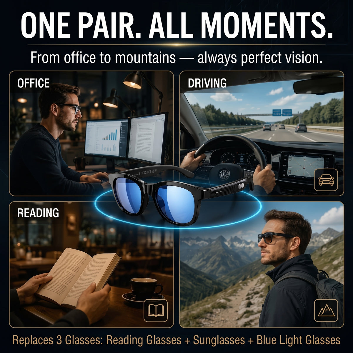 🔥AI Smart Glasses-Supporting Real-Time AI Language Translation.