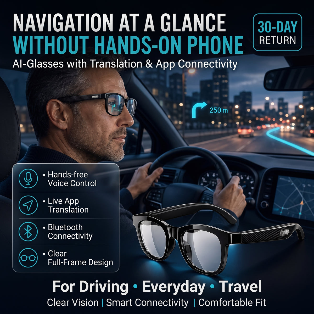 🔥AI Smart Glasses-Supporting Real-Time AI Language Translation.