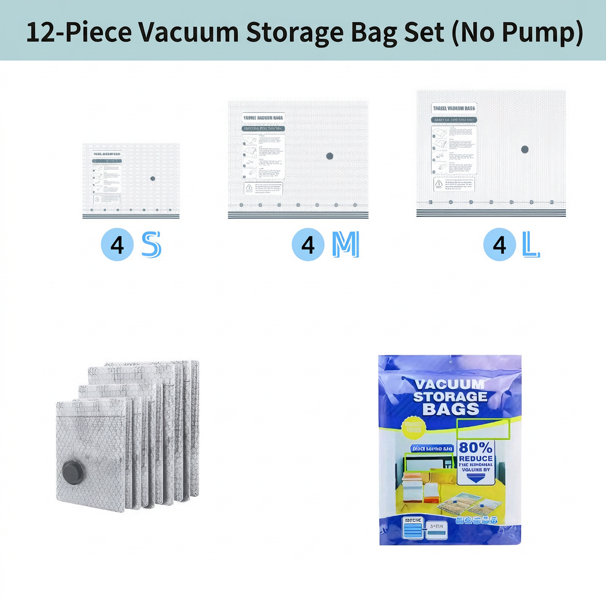 🔥Save 80% Space! Vacuum Compression Storage Bags for Clothes