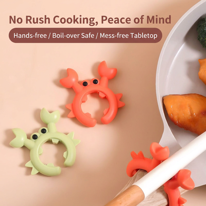 🔥Buy 1 get 1 free-Small Crab Silicone Food-Grade Spatula Holder