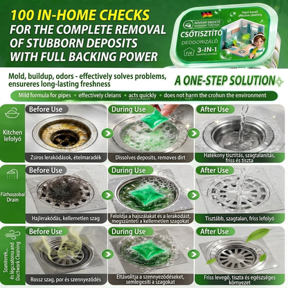 💧 Water Dissolvable Drain Purification Beads | Stop Sewer Smells! Fresh & Clean Kitchen & Bathroom Drains