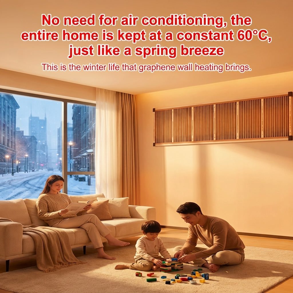 🔥3-Second Rapid Heating Honeycomb Graphene Far-Infrared Ceramic Wall Heater – Low Noise & Energy Efficient Indoor Wall Mount Heater