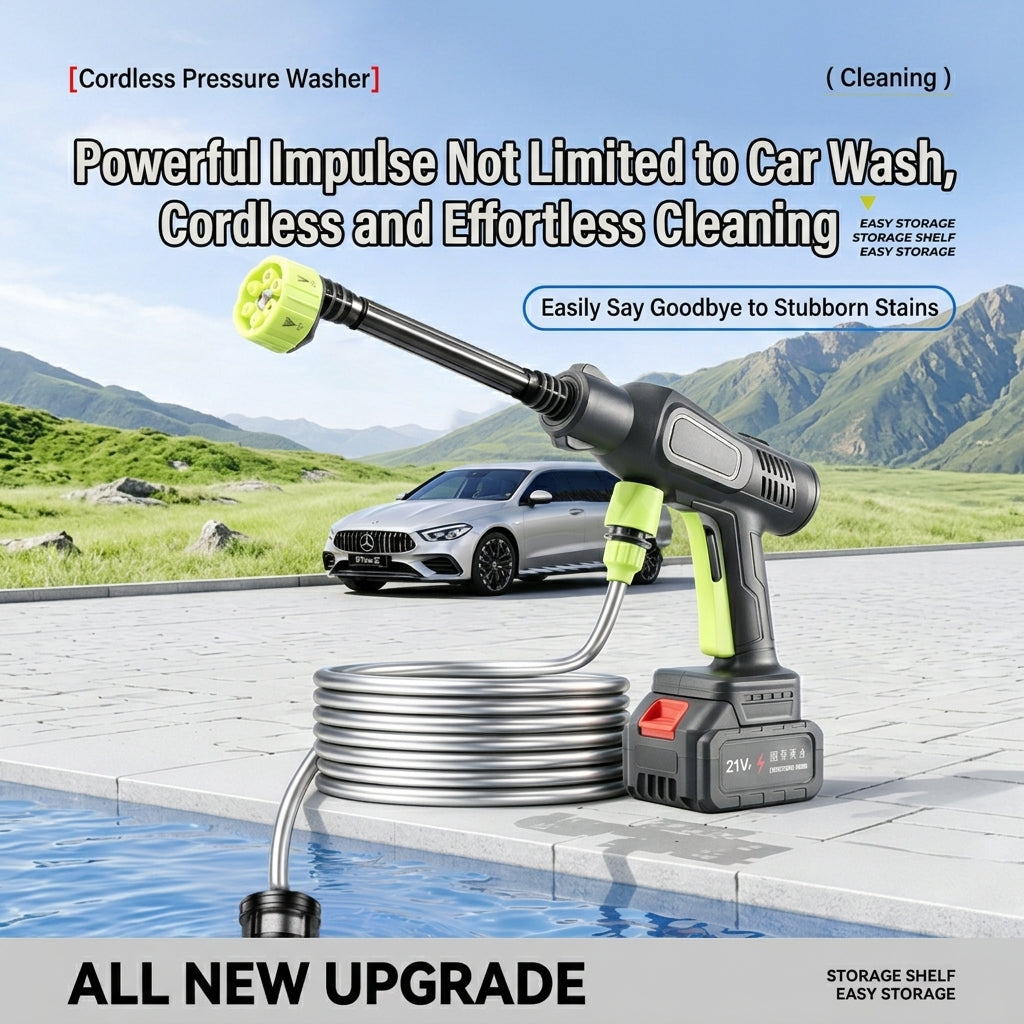 🚗 50% OFF NOW! 💦 Portable High-Pressure Car Washer – 1500W Motor, Multi-Purpose Use & Compact Storage Design for Outdoor Cleaning 🔧