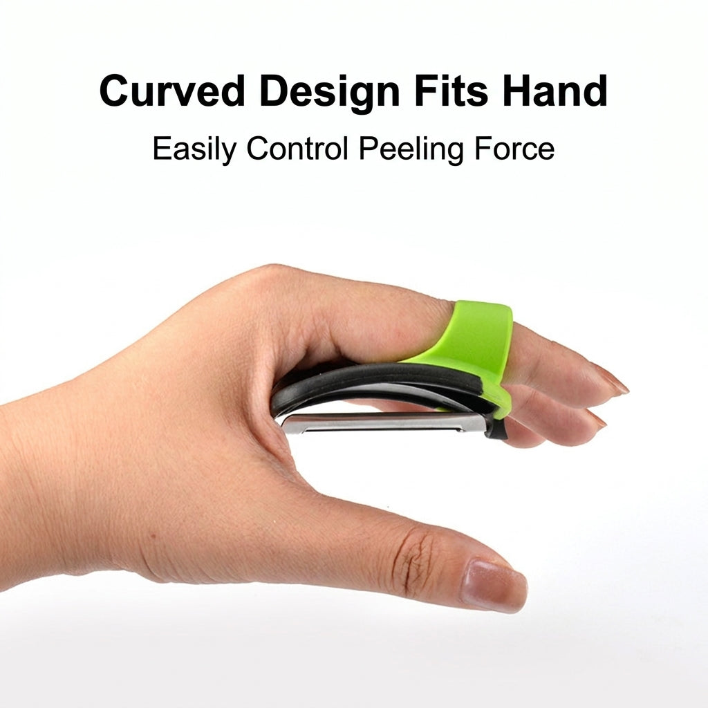 🥕 2Pcs Palm Hand Vegetable Peeler | Non-slip Rubber Finger Grips
