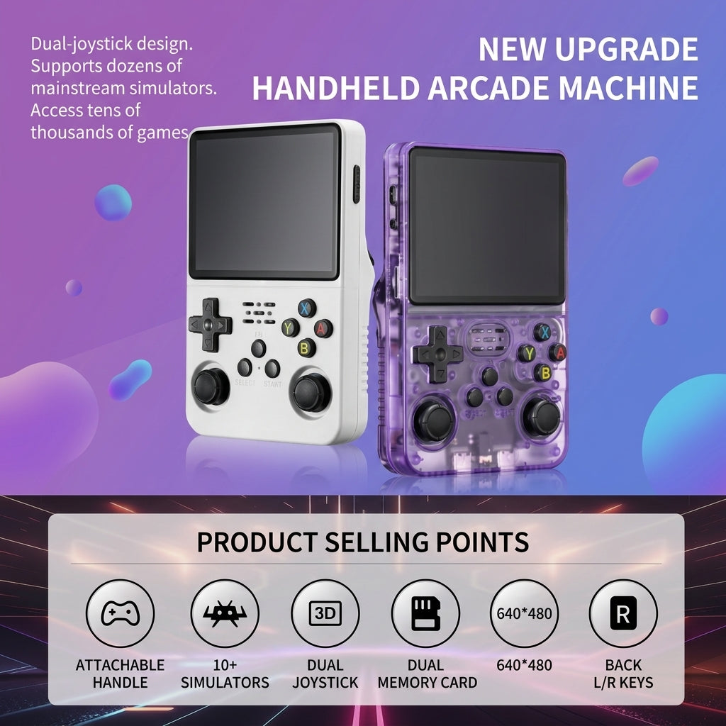 🎮 WUDS R36S Retro Handheld Game Console | Linux 3.5" IPS Pocket Game Player