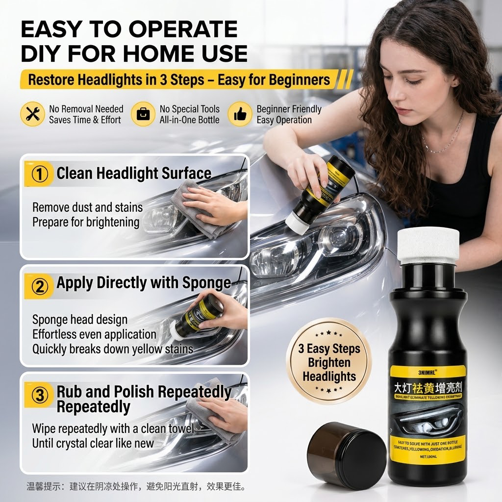 💸【Buy one, get one free】 Paying hundreds for headlight polishing? Fix it yourself in minutes!
