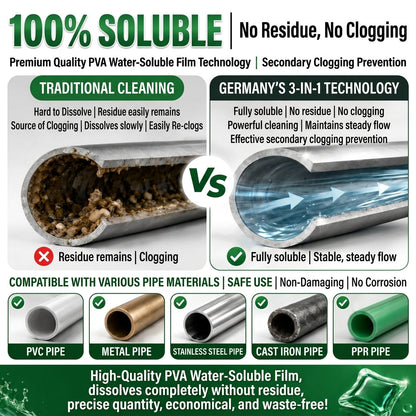 💧 Water Dissolvable Drain Purification Beads | Stop Sewer Smells! Fresh & Clean Kitchen & Bathroom Drains