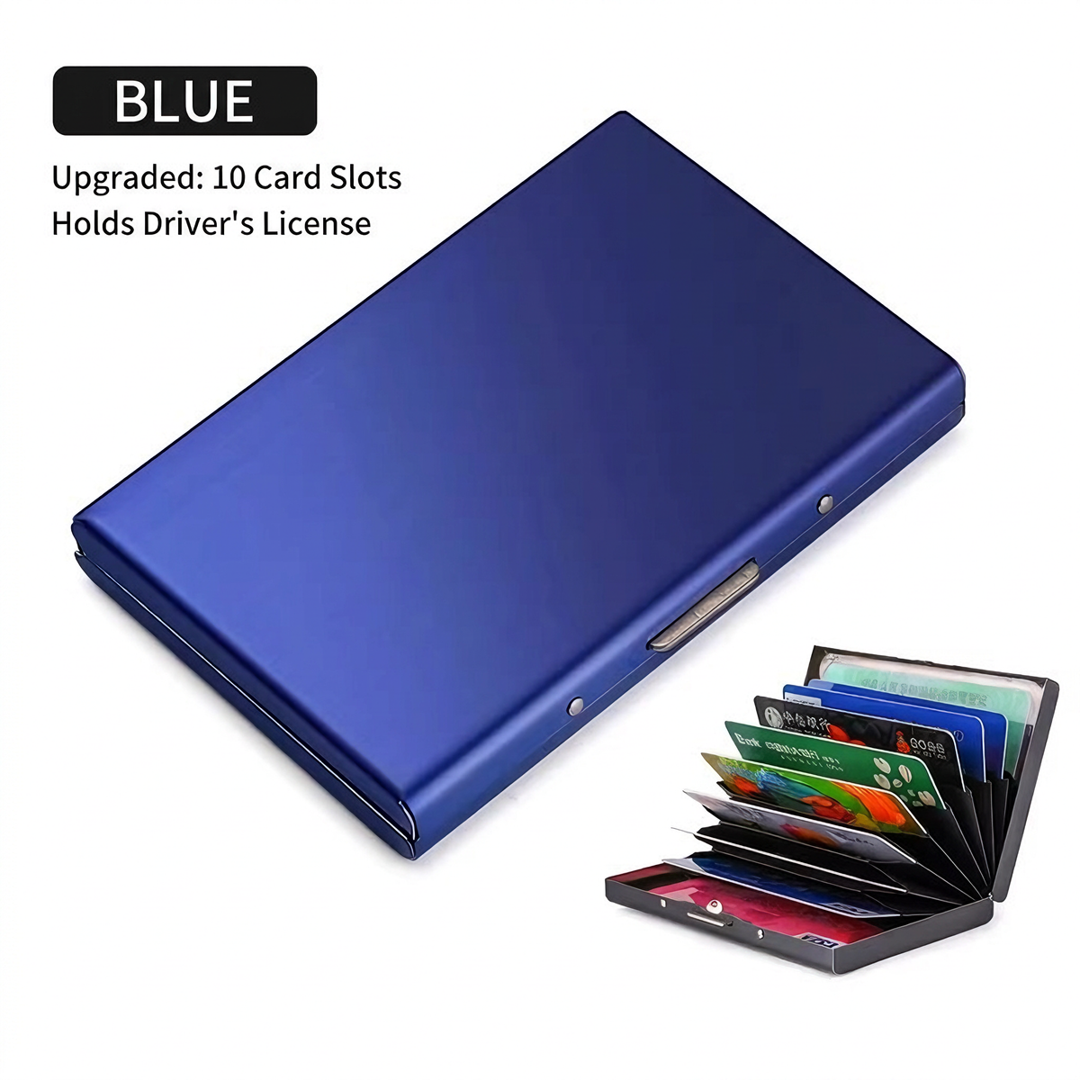 RFID Blocking Metal Card Holder, Ultra Slim Stainless Steel Business Credit Card Case 💳