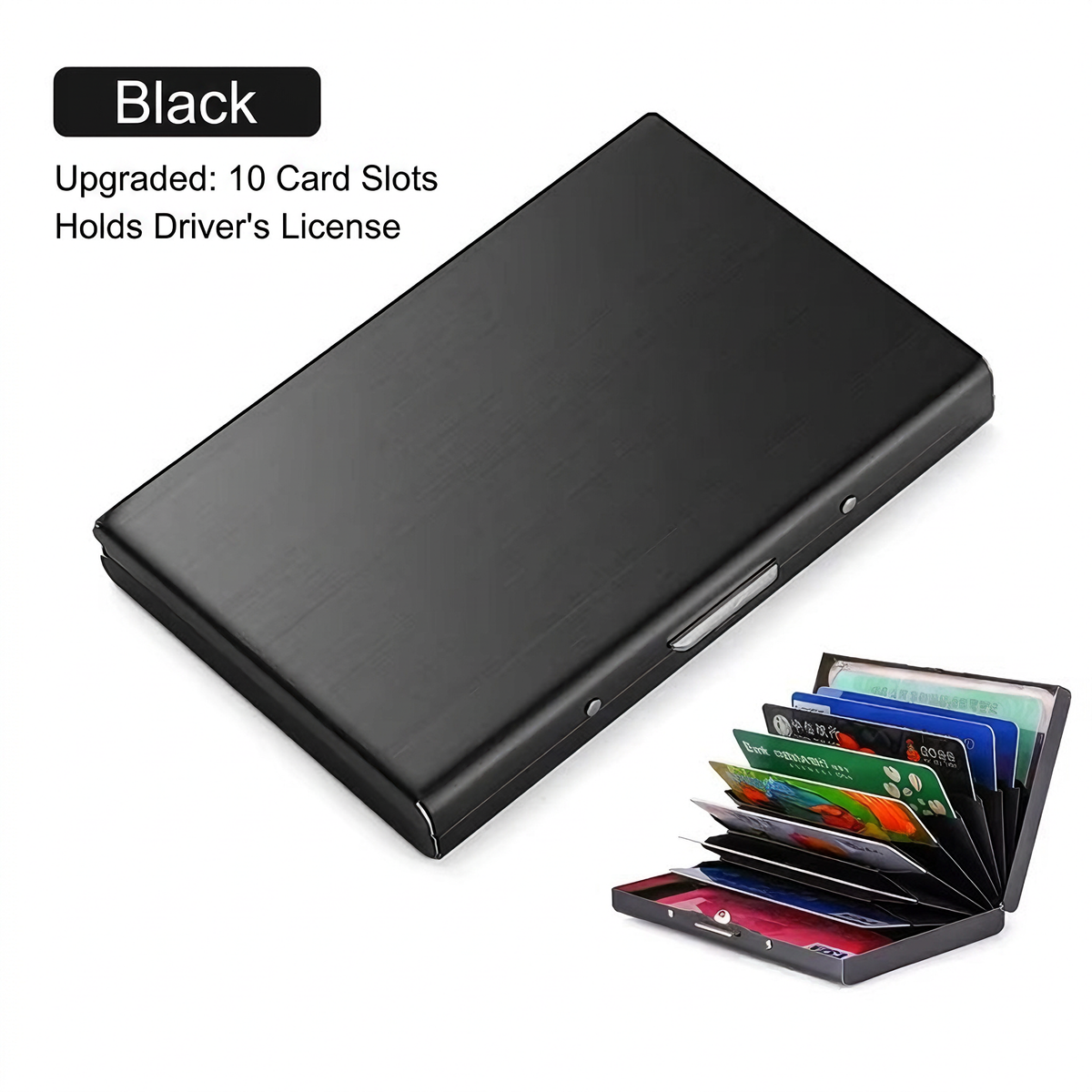 RFID Blocking Metal Card Holder, Ultra Slim Stainless Steel Business Credit Card Case 💳