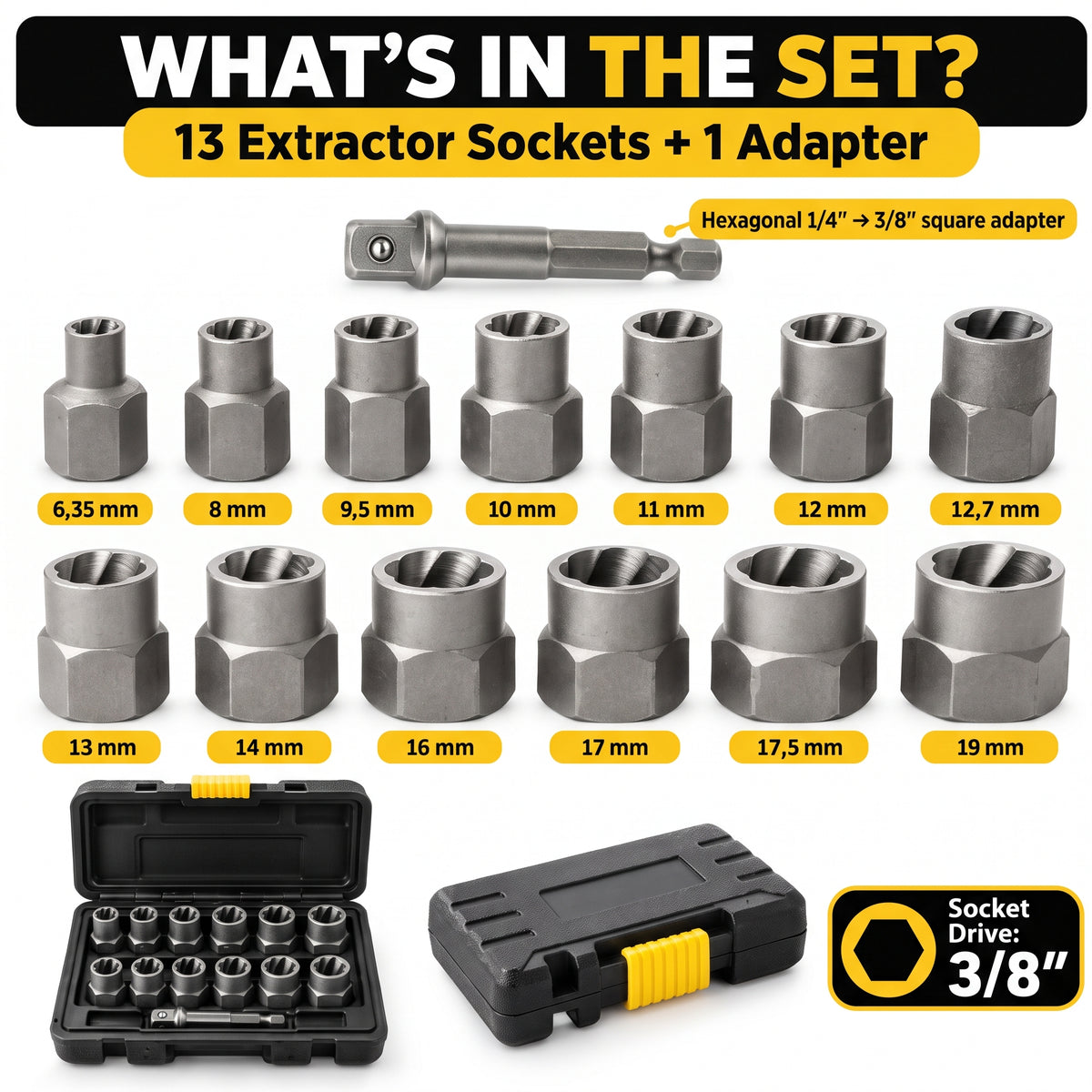 🛠️🛡️50% Off Today – An Essential Tool for Every Craftsman: Screw Extractor Set