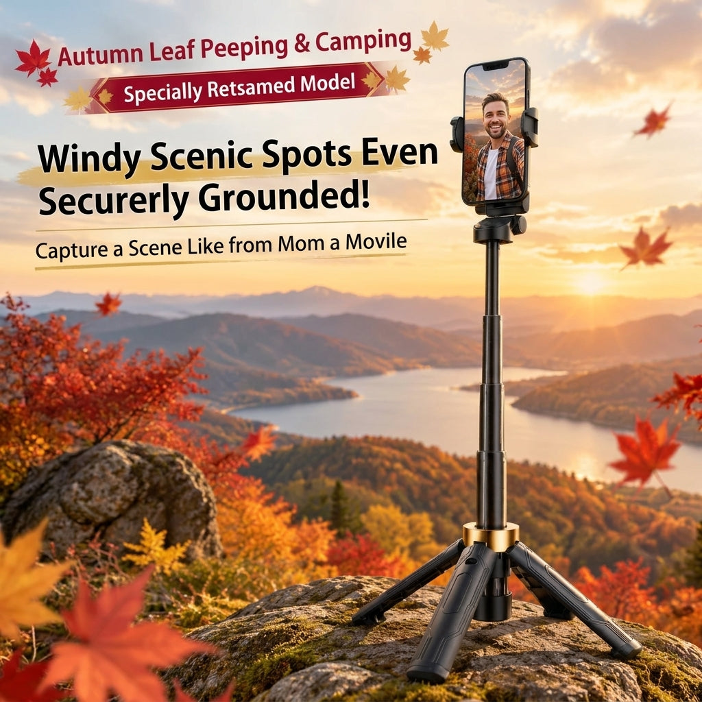 🤳【Limited-Time Offer 】Mini Bluetooth Selfie Stick | Built-in Fill Light for Perfect Shots