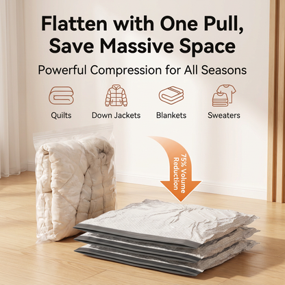 🔥Save 80% Space! Vacuum Compression Storage Bags for Clothes