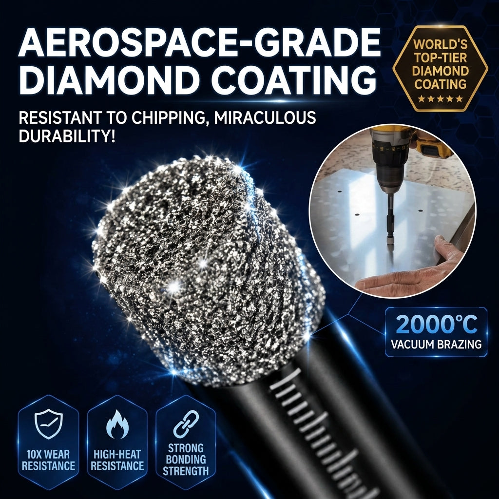 🛠️ Brazed Hex Shank Dry Hole Saw | Drill Tile, Granite & Marble Without Water