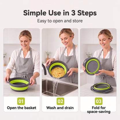 🔥Limited-time 50% off-Multifunctional foldable kitchen drain basket
