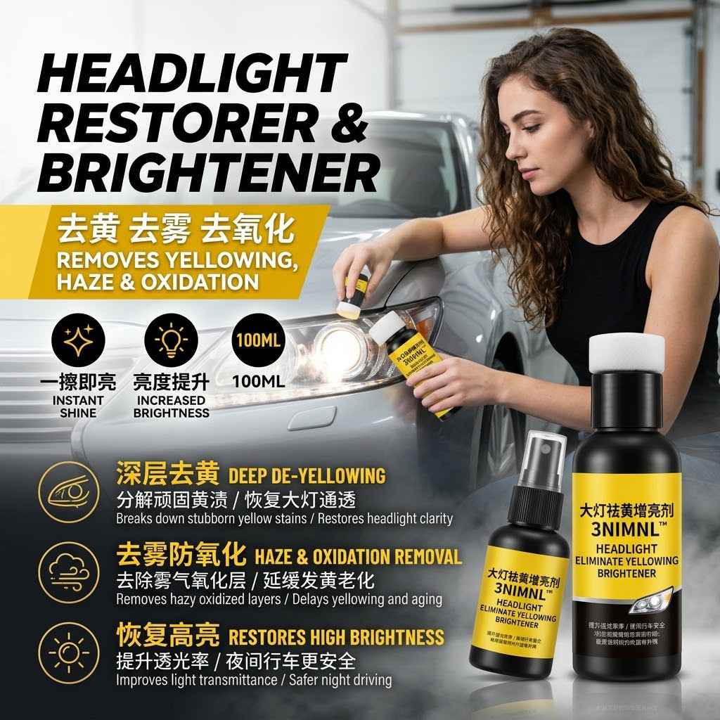 💸【Buy one, get one free】 Paying hundreds for headlight polishing? Fix it yourself in minutes!