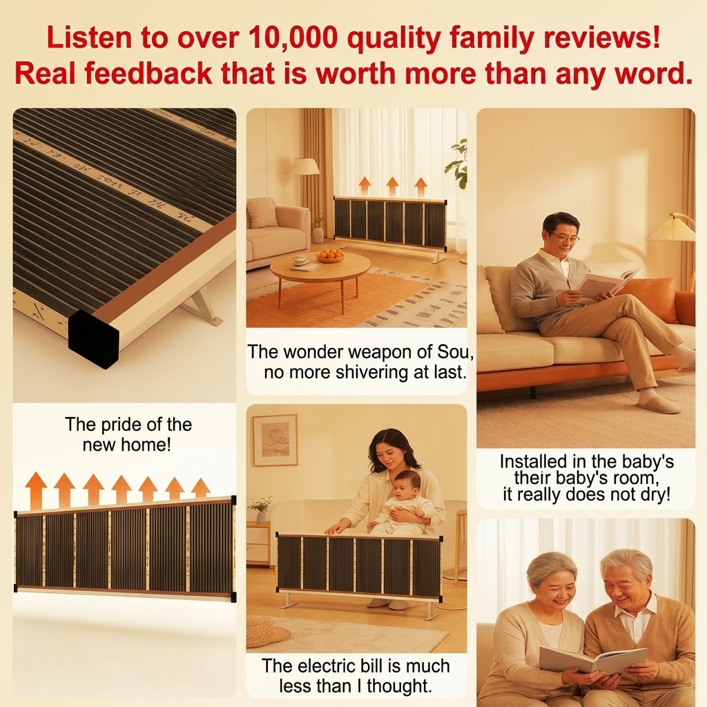 🔥3-Second Rapid Heating Honeycomb Graphene Far-Infrared Ceramic Wall Heater – Low Noise & Energy Efficient Indoor Wall Mount Heater