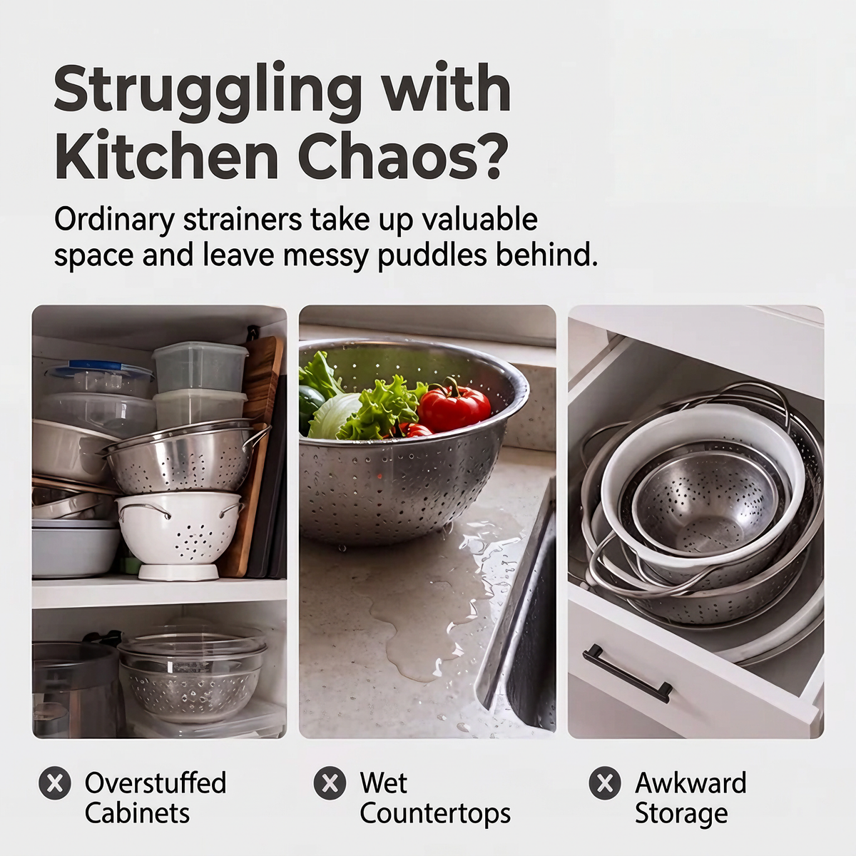 🔥Limited-time 50% off-Multifunctional foldable kitchen drain basket