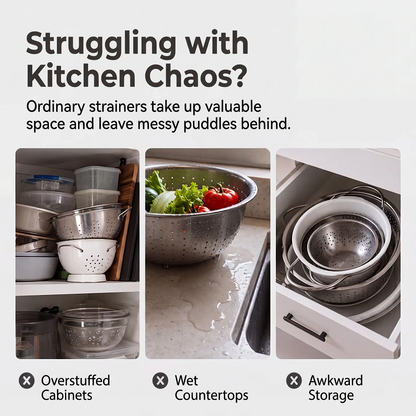 🔥Limited-time 50% off-Multifunctional foldable kitchen drain basket